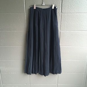 Vintage Silk Pleated Midi Skirt Size 2P